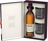 Glenfiddich 15 YO, в подарочной коробке + 2 стакана