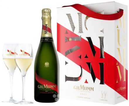 G.H.Mumm Grand Cordon Brut, + 2 бокала