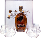 Grappa Vite d'Oro Barrique Bepi Tosolini, в подарочной упаковке + 4 стакана