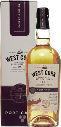 West Cork Port Cask 12 YO Single Malt, в подарочной упаковке